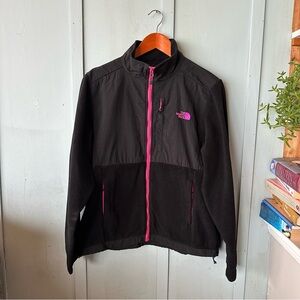 The North Face Black Denali Jacket with Pink Trim XL